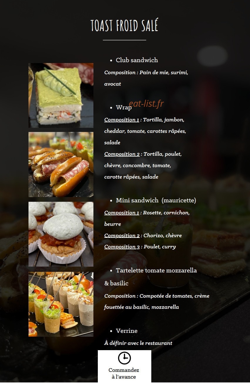 À La Part — carte page 3
