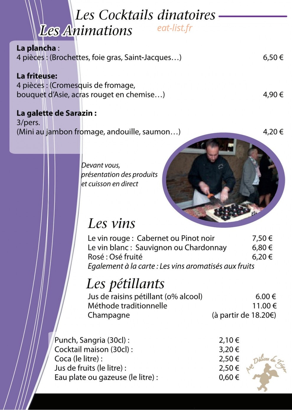 Aux Delices du Tregor — carte page 8