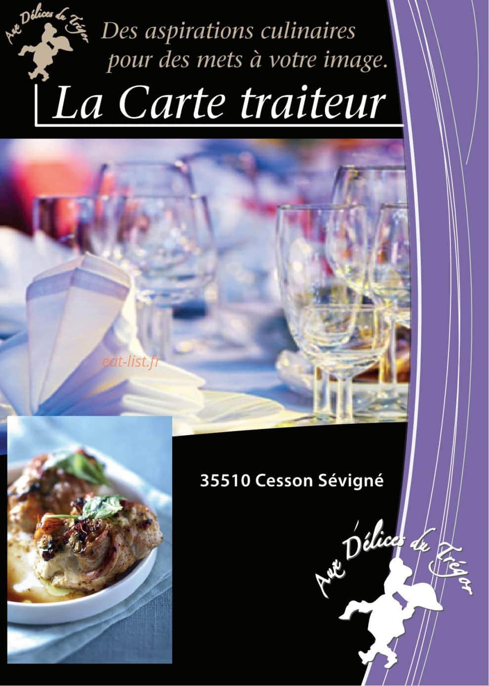 Aux Delices du Tregor — carte page 1