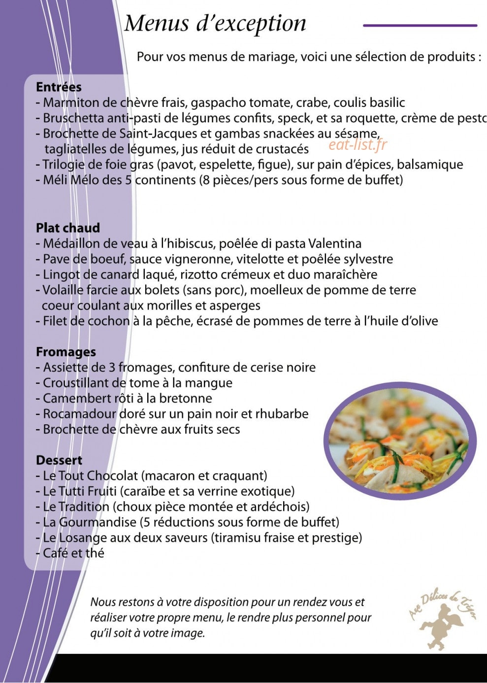 Aux Delices du Tregor — carte page 10
