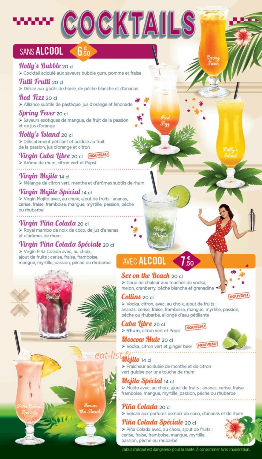Holly's Diner — carte page 19