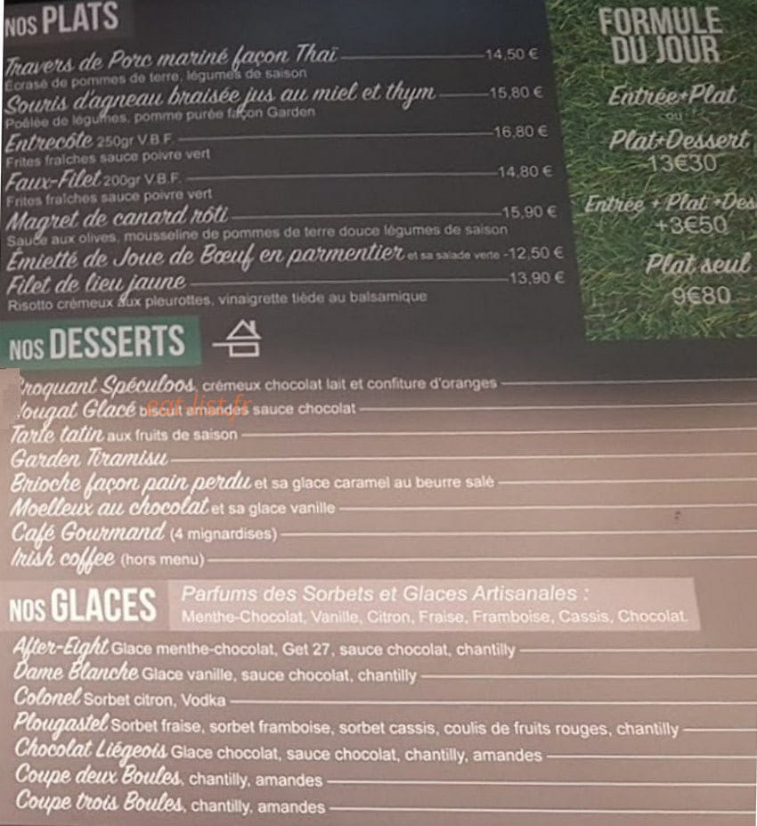 Le Garden Park — carte page 2