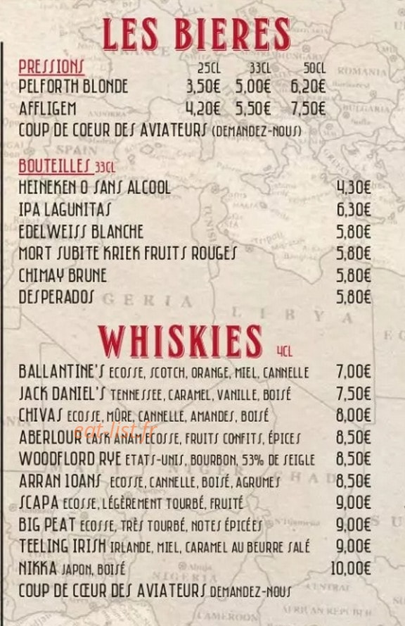 Les Aviateurs — carte page 14