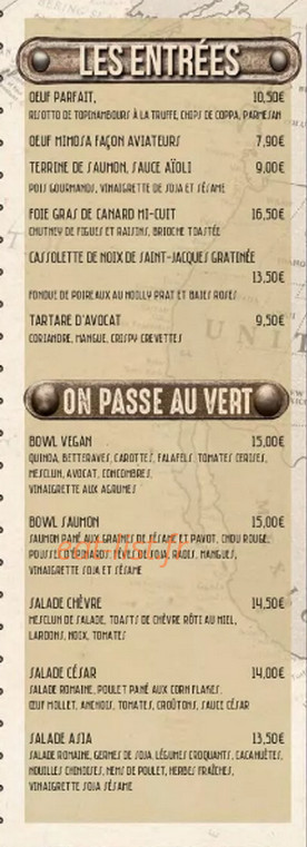 Les Aviateurs — carte page 1