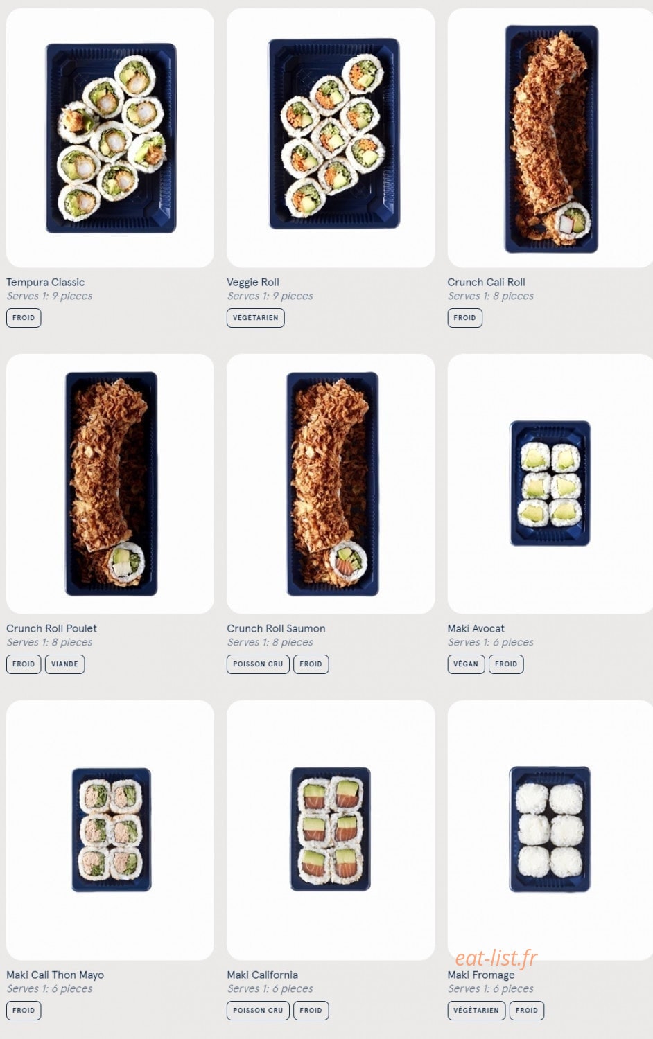 Sushi Daily — carte page 2