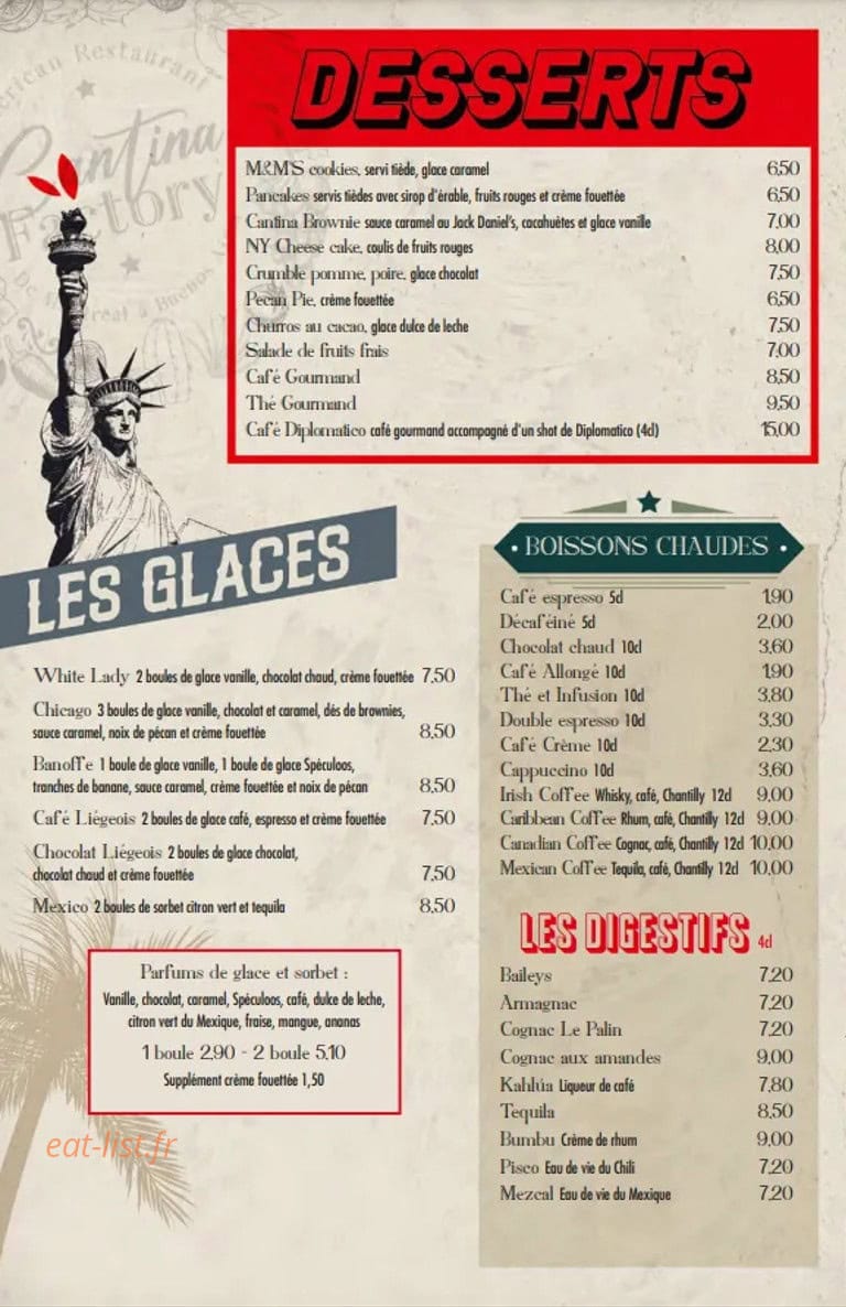 Cantina Factory — carte page 3
