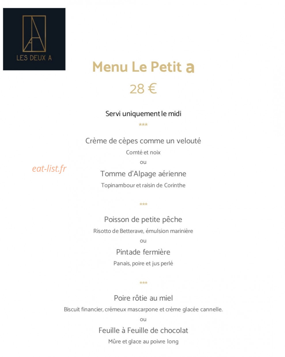 Les Deux A à La Meziere - Menu Et Photos