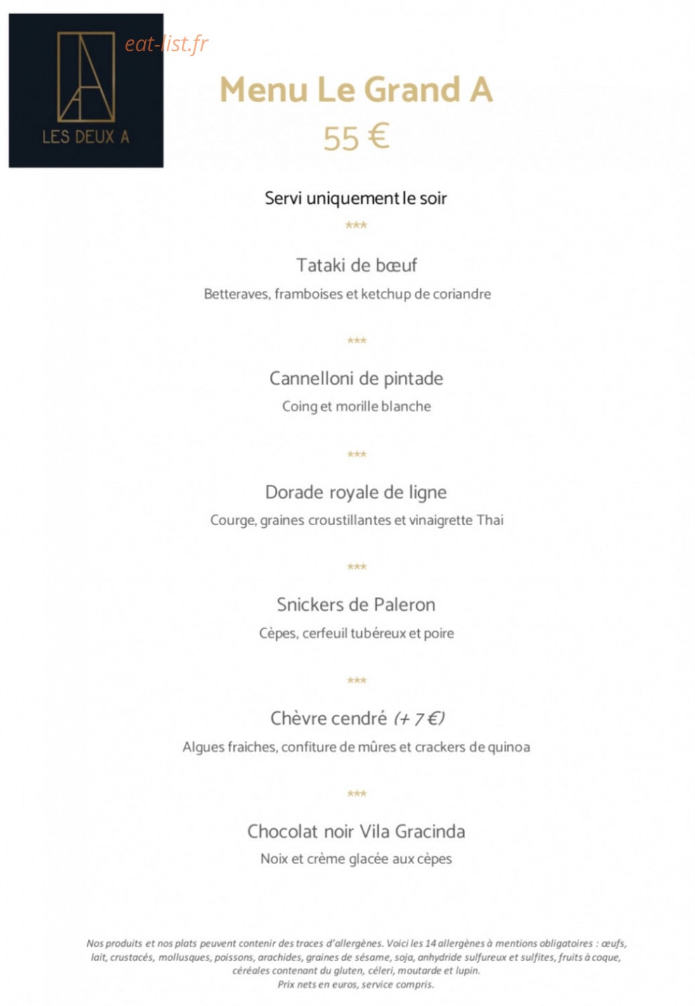 Les Deux A — carte page 2