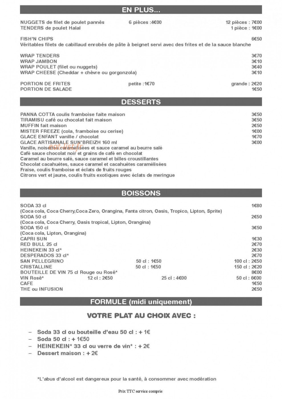 Pizz'Aroma — carte page 3