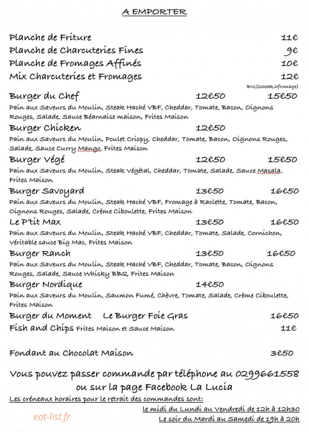 La Lucia — carte page 1