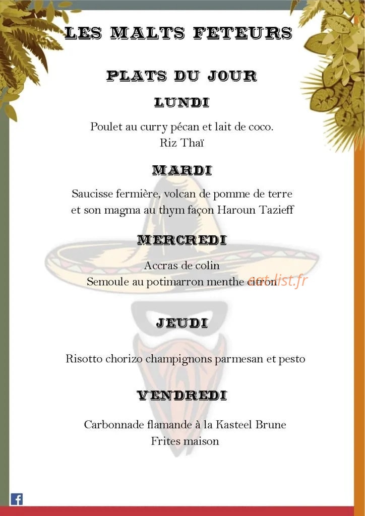 Les Malts Fêteurs — carte page 2