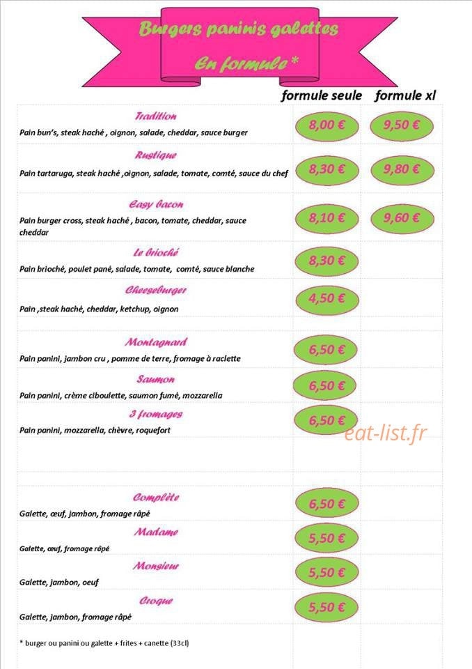 La P'Tite Ferme — carte page 3