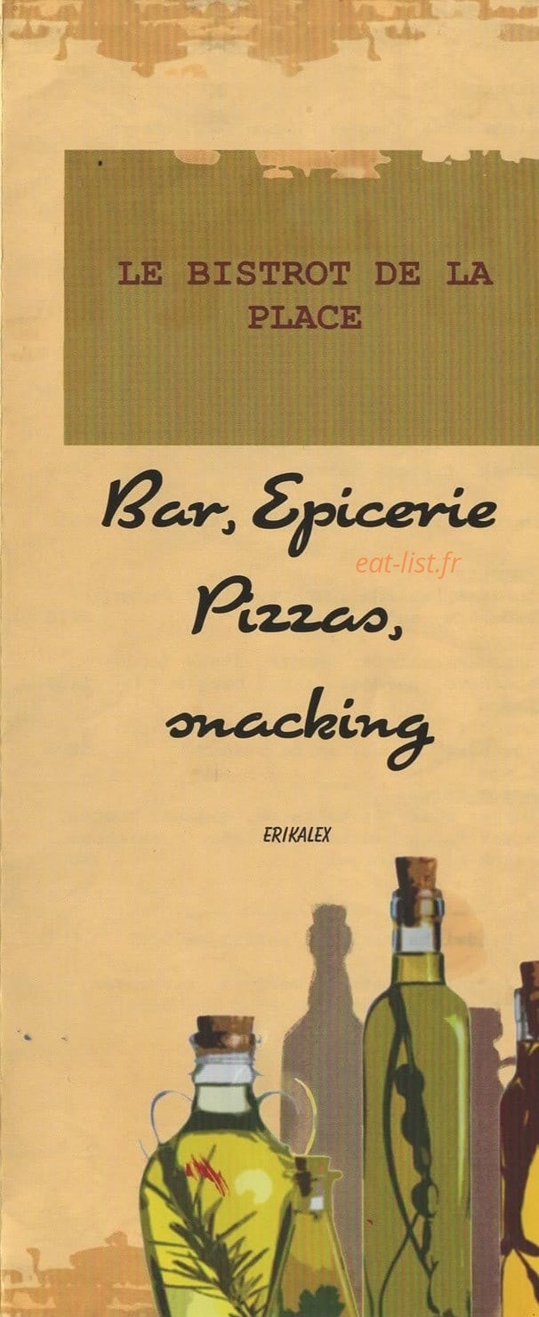 Le Bistrot De La Place — carte page 1