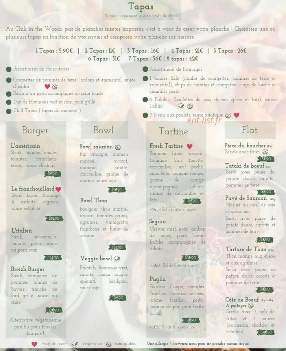 Chill Woods — carte page 1