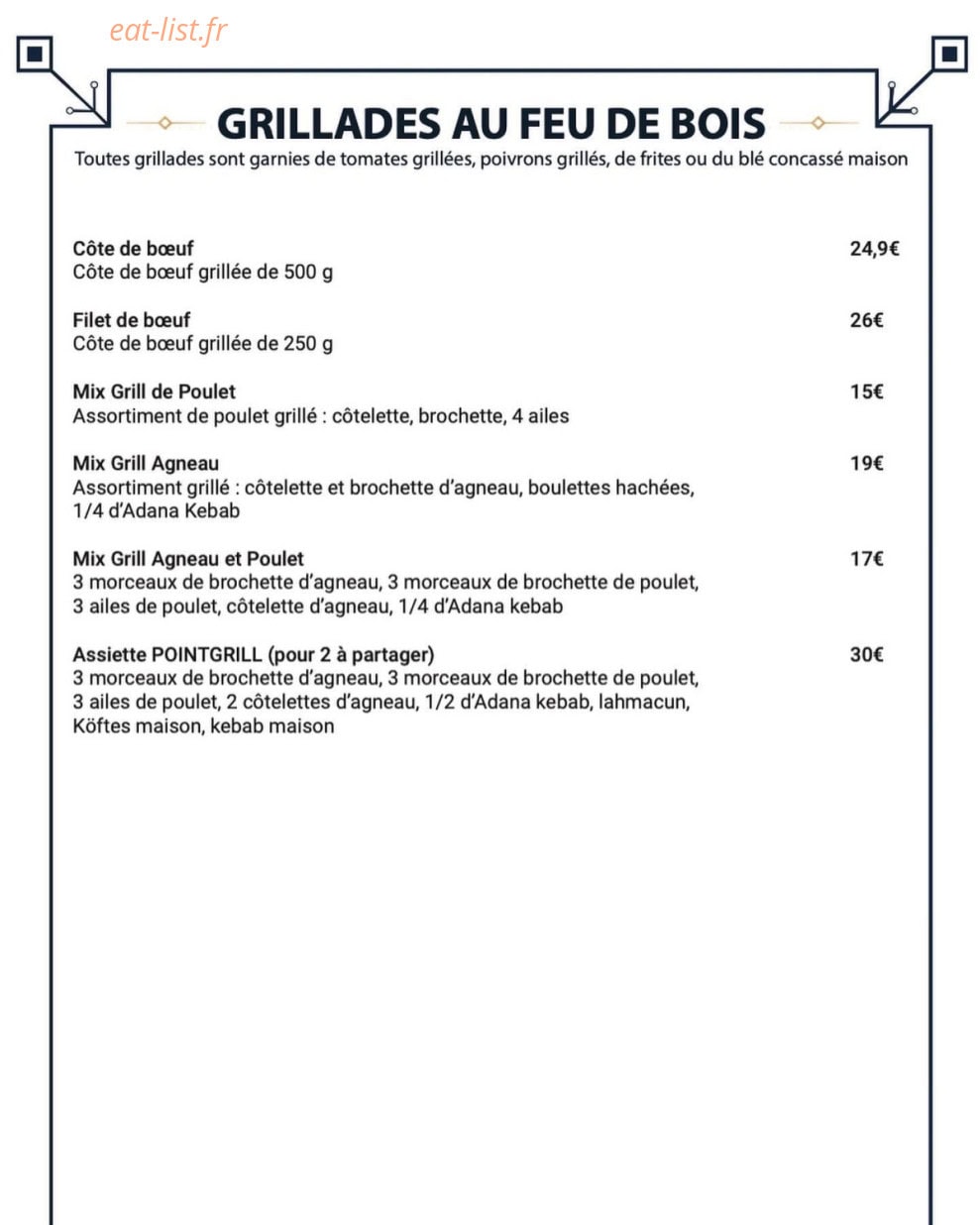 PointGrill — carte page 6