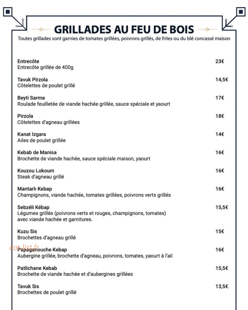 PointGrill — carte page 5