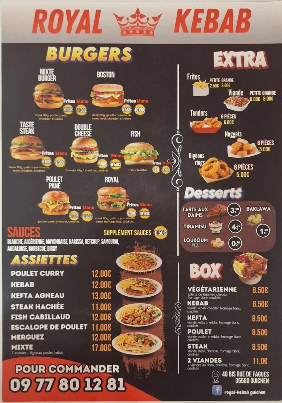 Royal Kebab — carte page 2