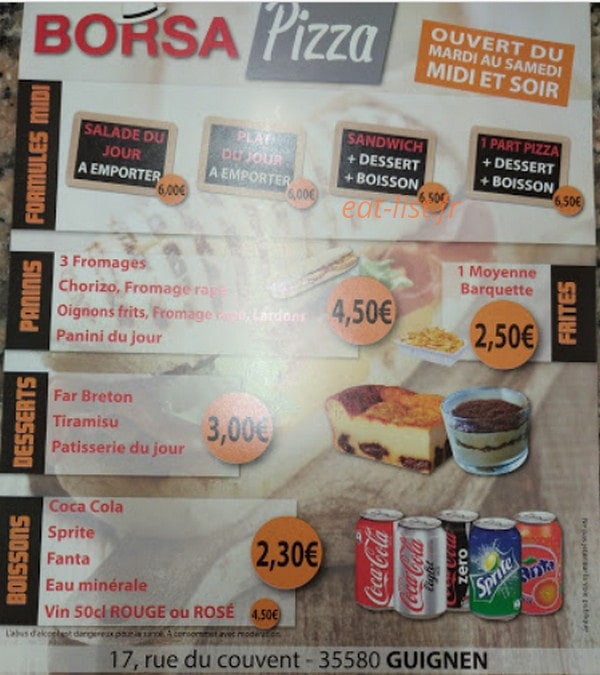 Borsa Pizza — carte page 2