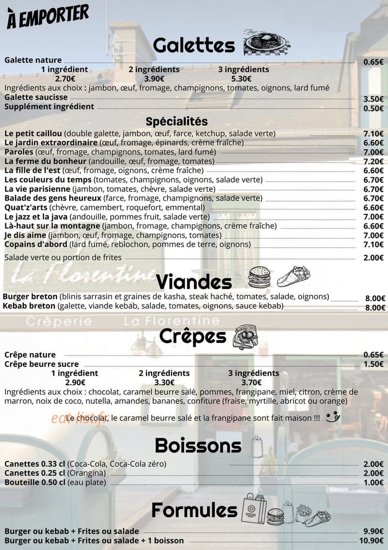 La Florentine — carte page 3
