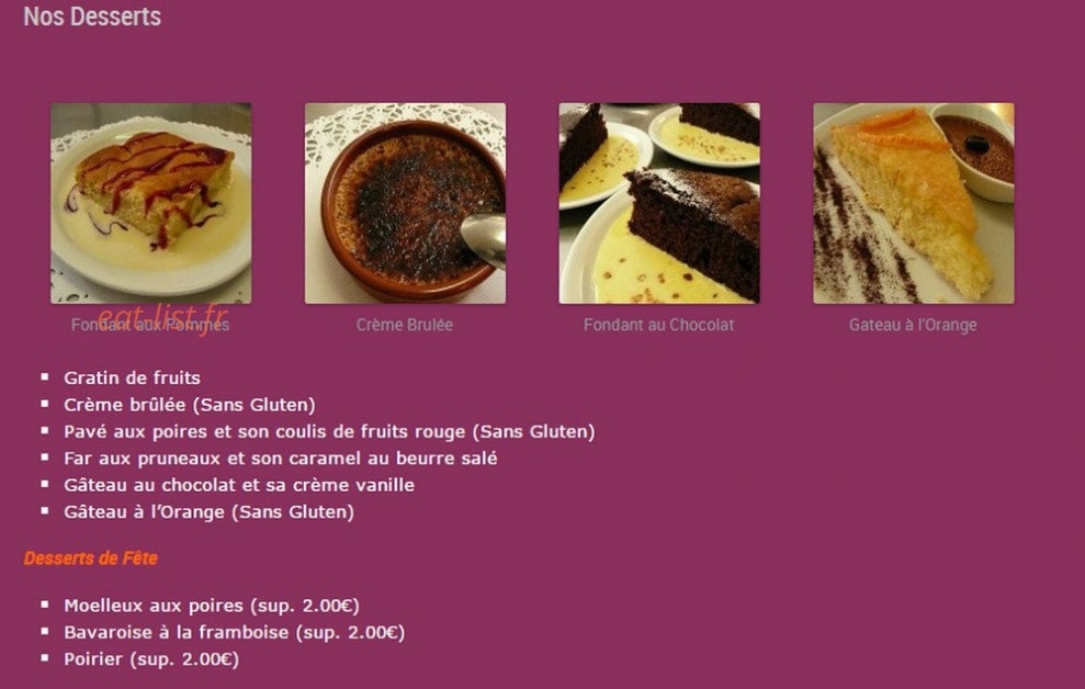 Ferme auberge la Morinais — carte page 5