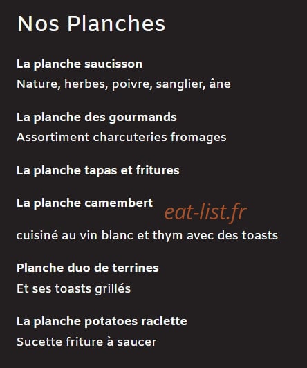 3B Bistro Gourmand — carte page 1
