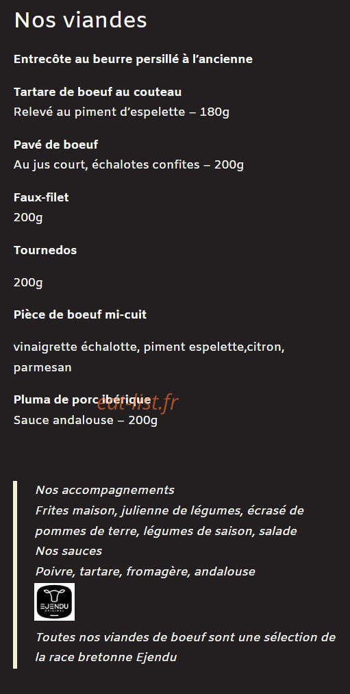 3B Bistro Gourmand — carte page 2