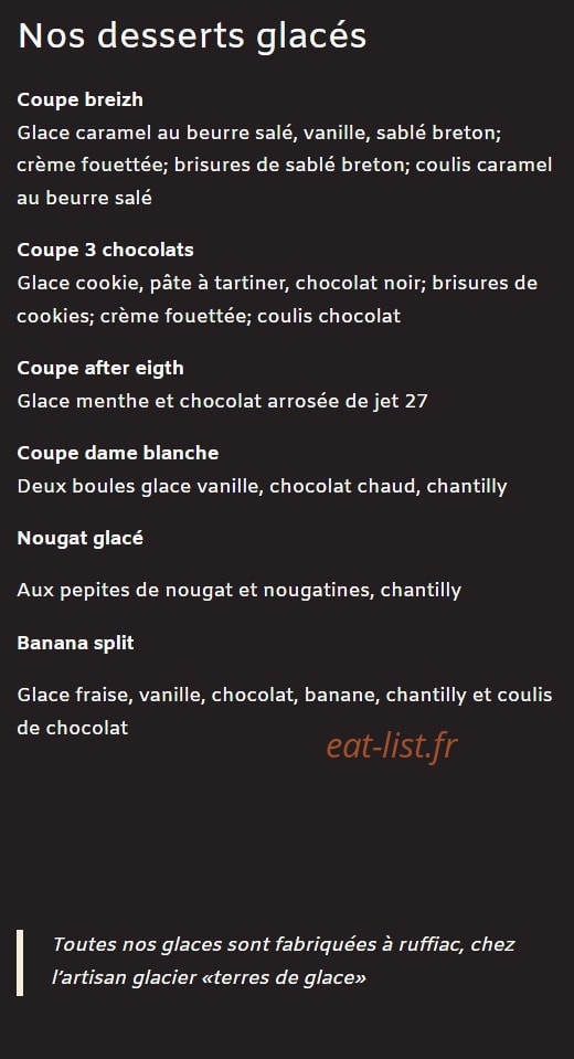 3B Bistro Gourmand — carte page 11