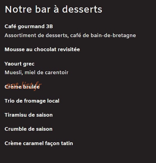3B Bistro Gourmand — carte page 10