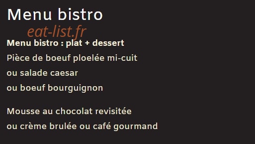 3B Bistro Gourmand — carte page 8