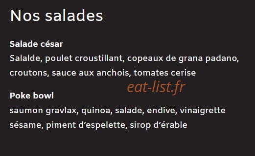 3B Bistro Gourmand — carte page 6