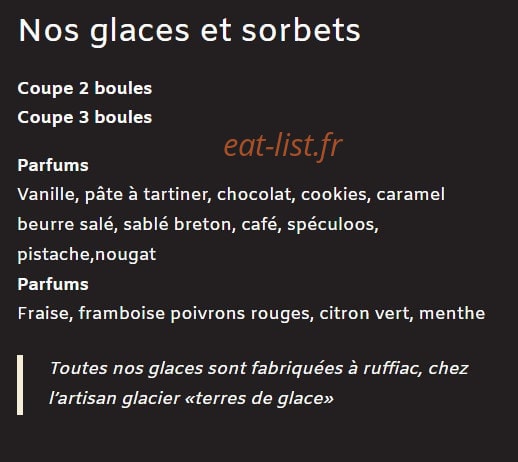 3B Bistro Gourmand — carte page 12