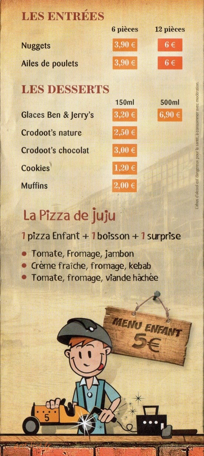 L'Atelier à Pizza — carte page 6