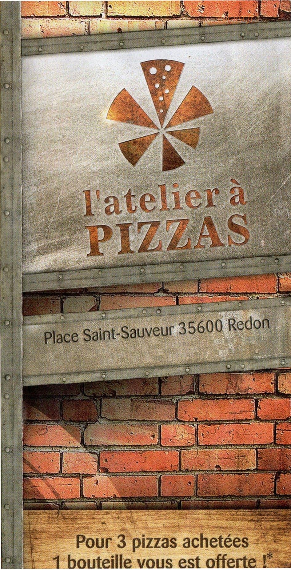L'Atelier à Pizza — carte page 1