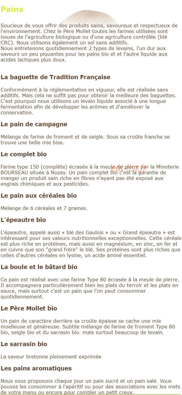 Le Pére Mollet — carte page 1