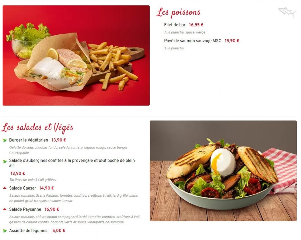 Courtepaille — carte page 4