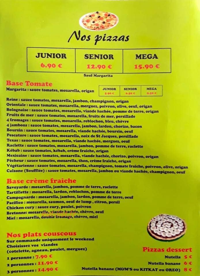 Ch food — carte page 1