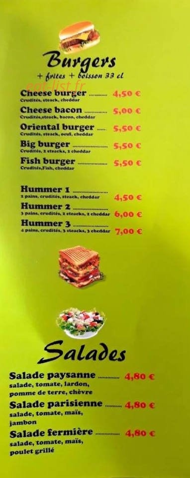 Ch food — carte page 2