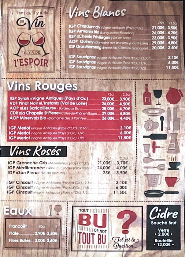 La Popote Des 2 Potes — carte page 6