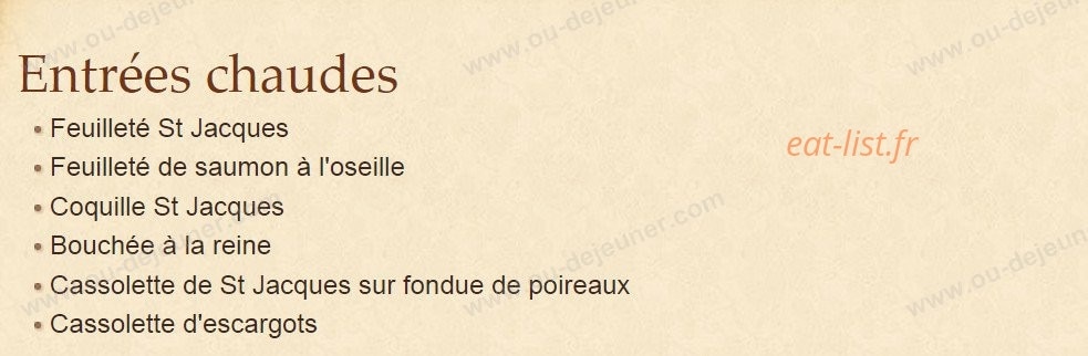 A la Bonne Pâte — carte page 4