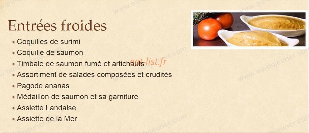 A la Bonne Pâte — carte page 3