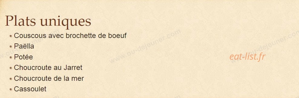 A la Bonne Pâte — carte page 5