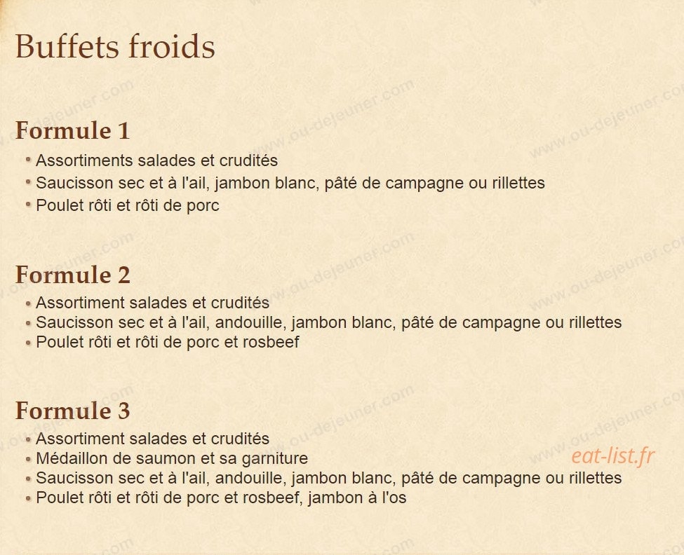 A la Bonne Pâte — carte page 9