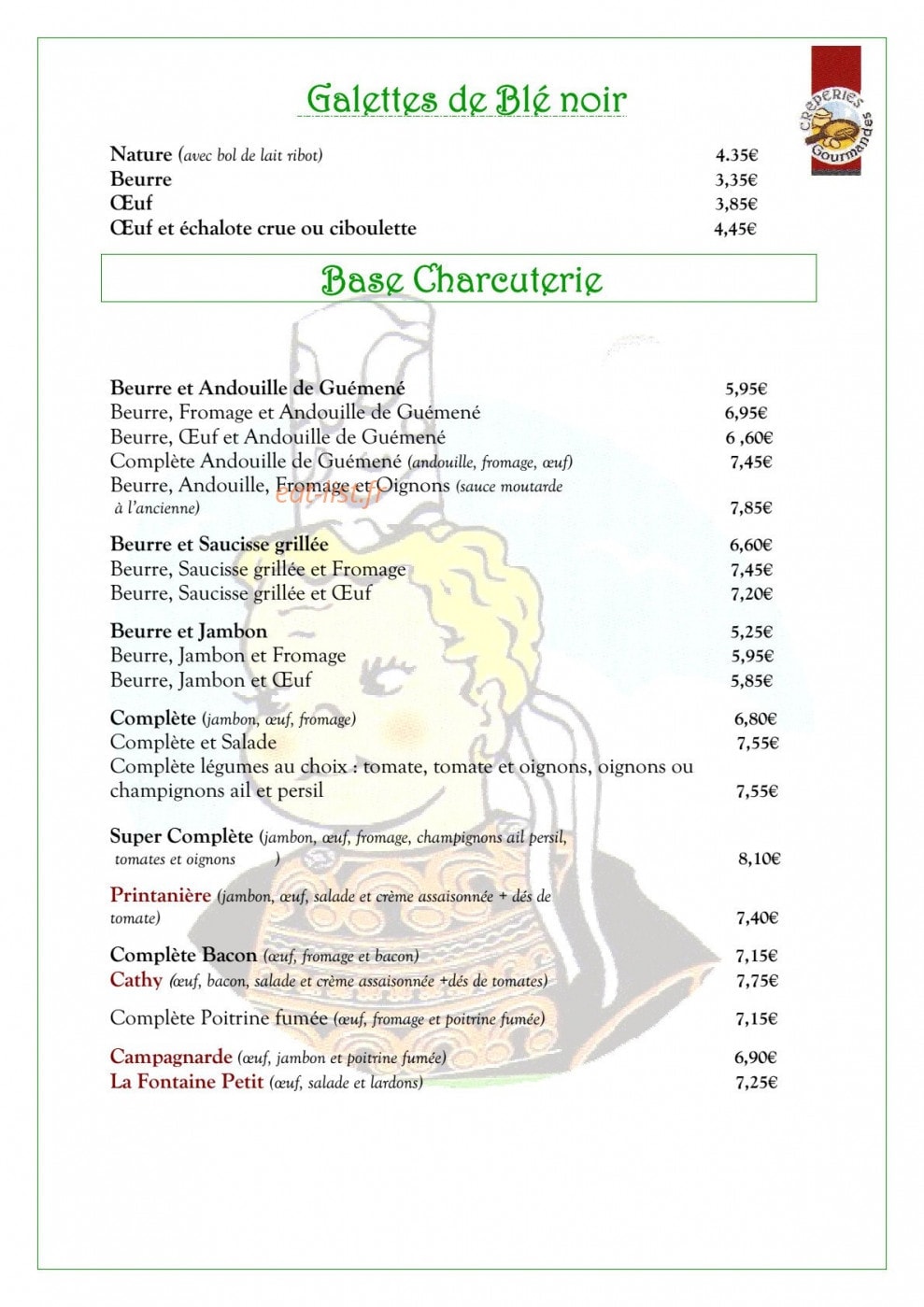 Fleurs d'Ajonc — carte page 1