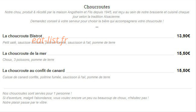 Le Comptoir de La Licorne — carte page 7