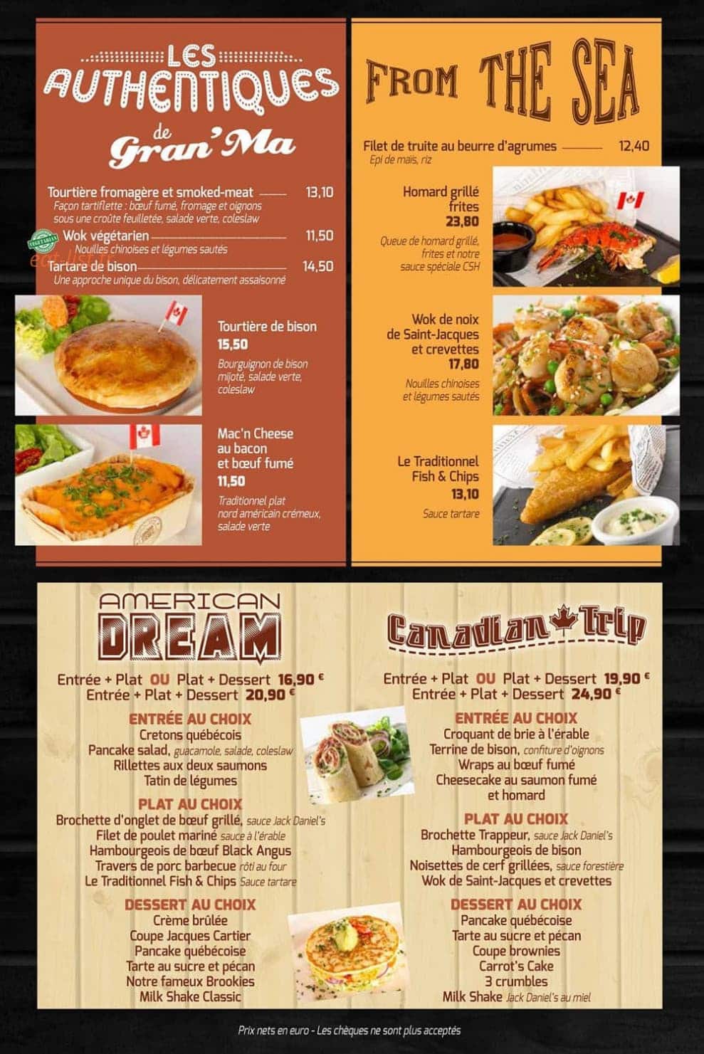 Canadian Steak House — carte page 6