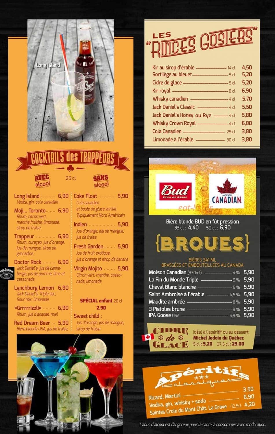 Canadian Steak House — carte page 2