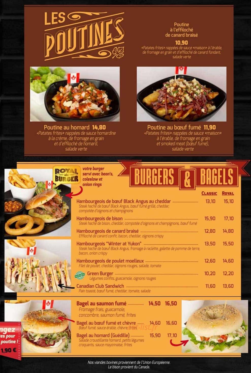 Canadian Steak House — carte page 5