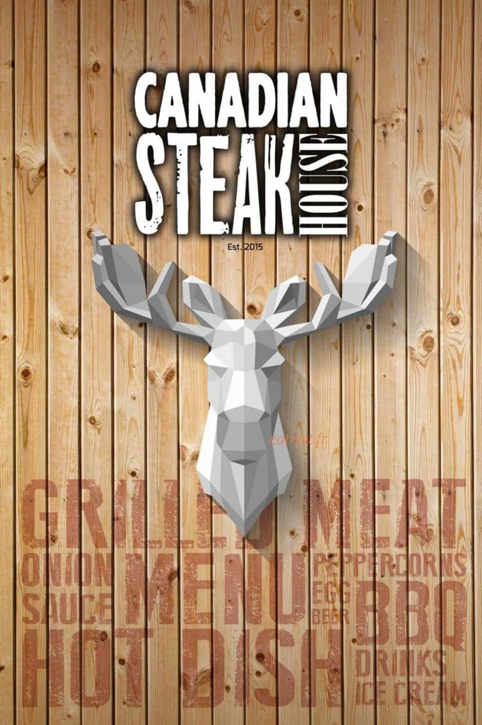 Canadian Steak House — carte page 1