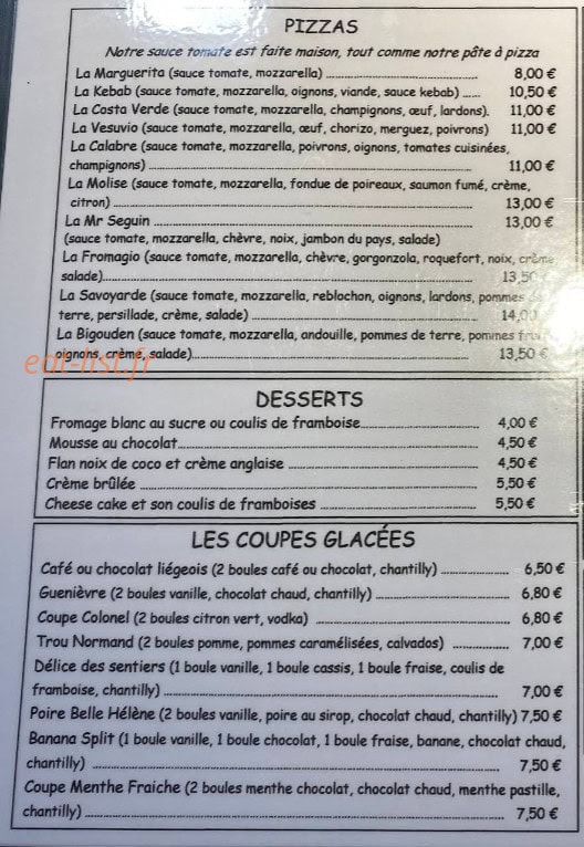 La Crêpe Enchan'thé — carte page 1