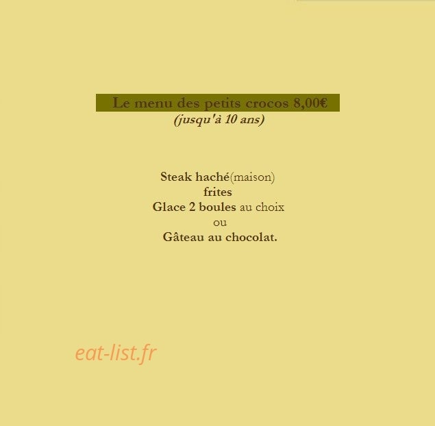 Le Crocodile — carte page 2